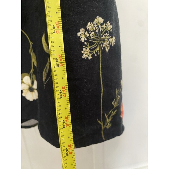 NWT H&M Linen-blend Cotton Off-the-shoulder Midi Dress Black/Floral XXL COttage - Picture 11 of 12